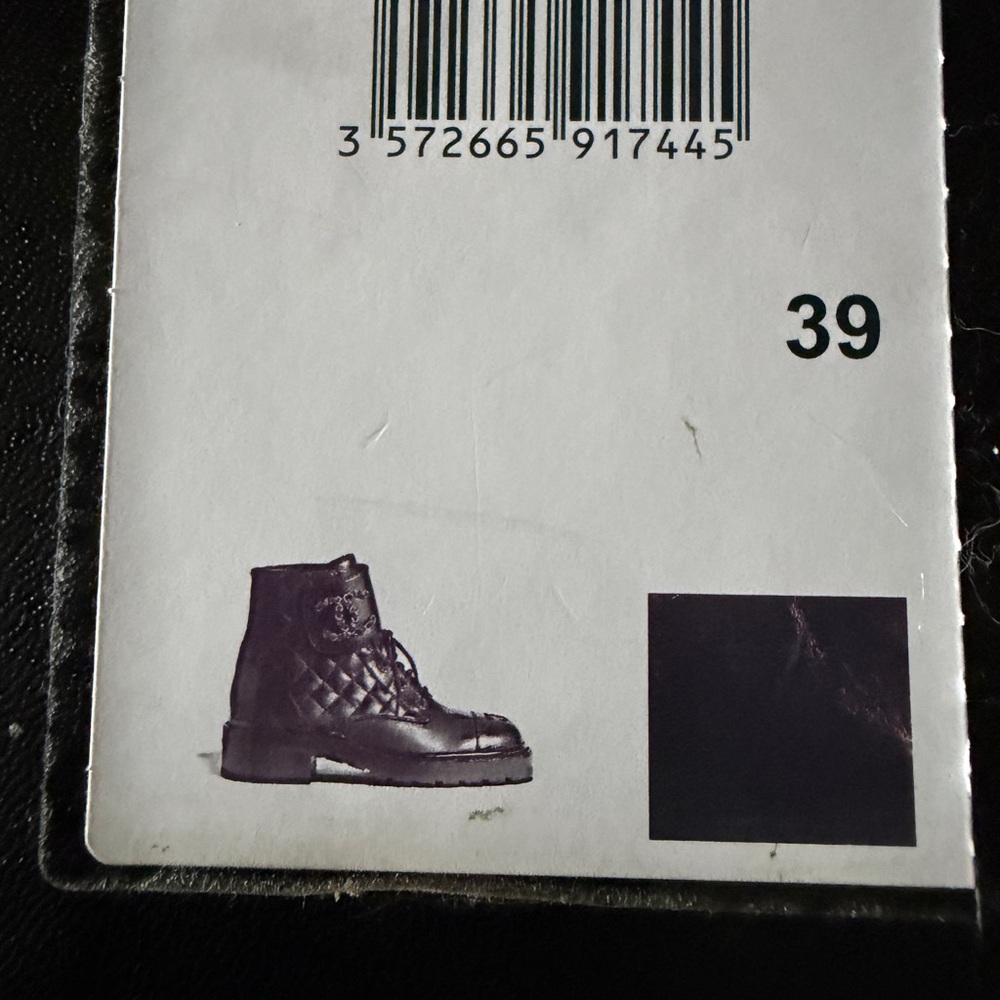 CHANEL Black Quilted Combat Boots - Picture 6 of 9